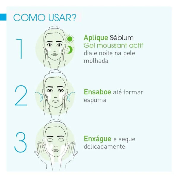 Bioderma Sébium Actif Kit com 2 Unidades – Gel de Limpeza Antioleosidade – 200ml – Kit - Image 2
